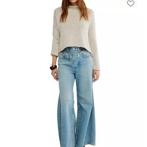 Free people opal cropped sweater - medium new